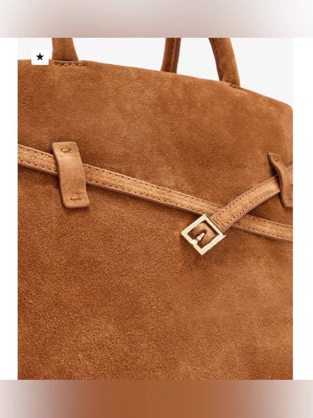 Vintage Suede Tote/Top-Handle Satchel in Brown